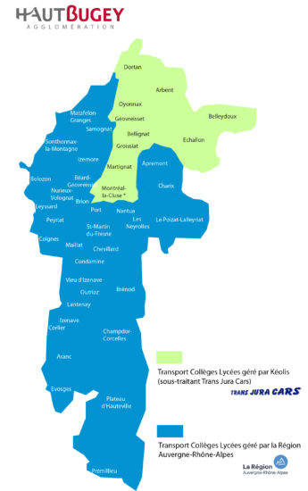 Carte scolaire Haut-Bugey